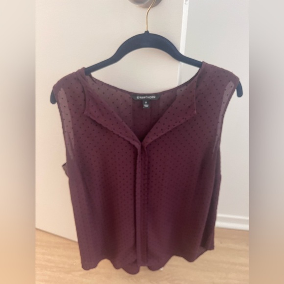 41 Hawthorn Zeina Clip Dot Sleeveless V Neck Top Size 1X - Picture 1 of 4